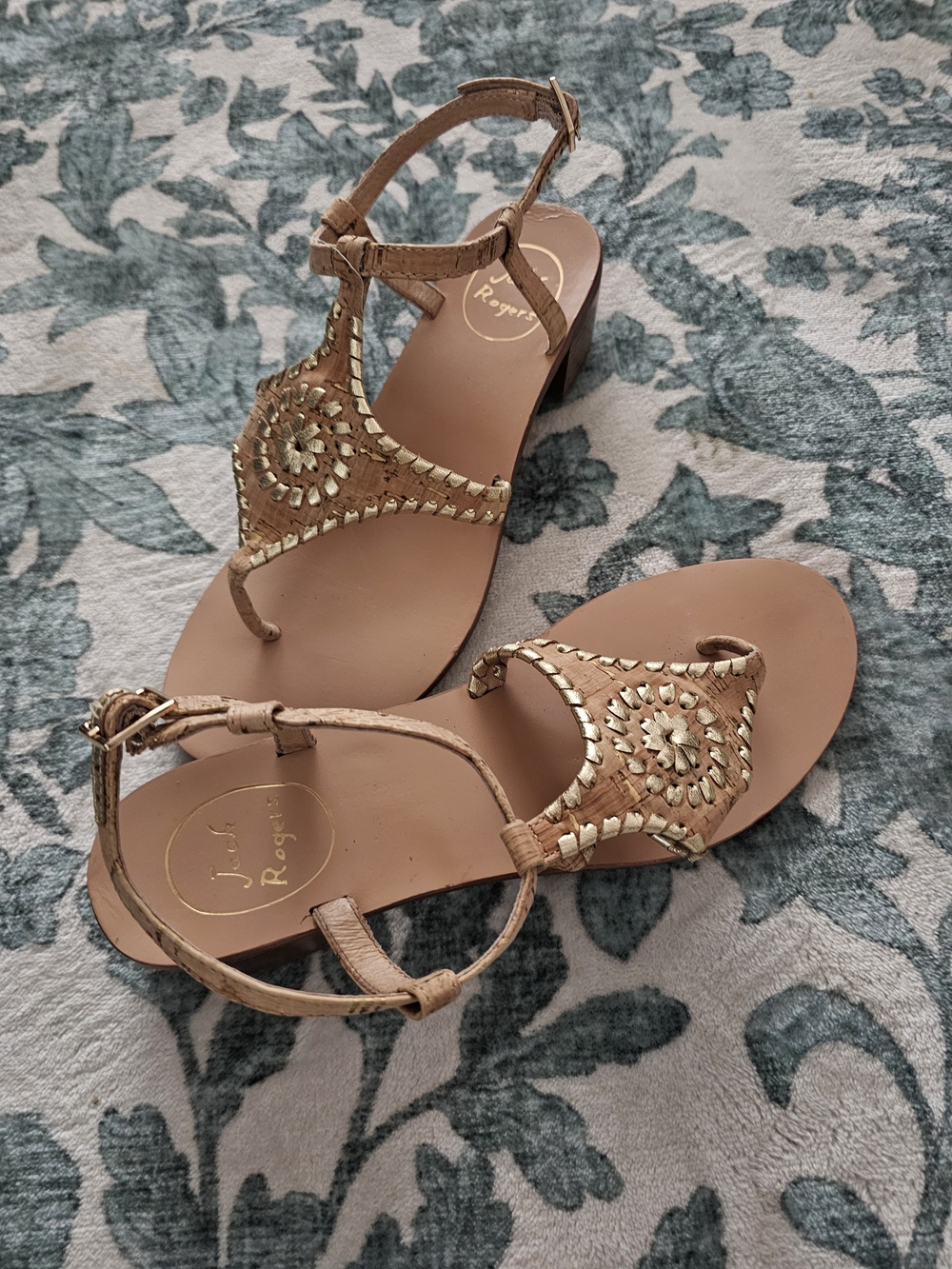 Jack Rogers Cork Elise  Sandals Sz 7.5M